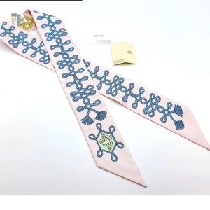 Hermes Pink and Blue Twilly Scarf